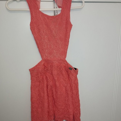 Miss Ebito beautiful youth dress with lace coral new