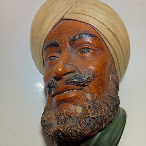 Bossons England vintage chalkware character heads, set of 4