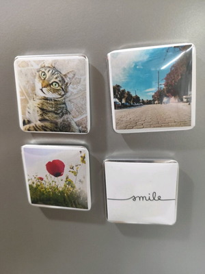 Magnet new, various designs 5x5 cm