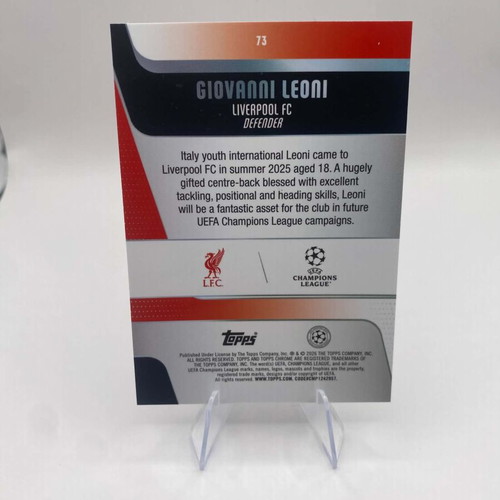 Giovanni Leoni Negative card like new, Liverpool FC