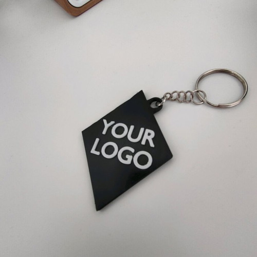 Promotional keychains new, pack of 100 pcs with 3D two-tone printing