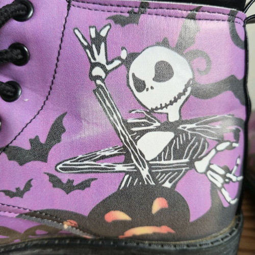 Nightmare Before Christmas boots used, size 36, purple