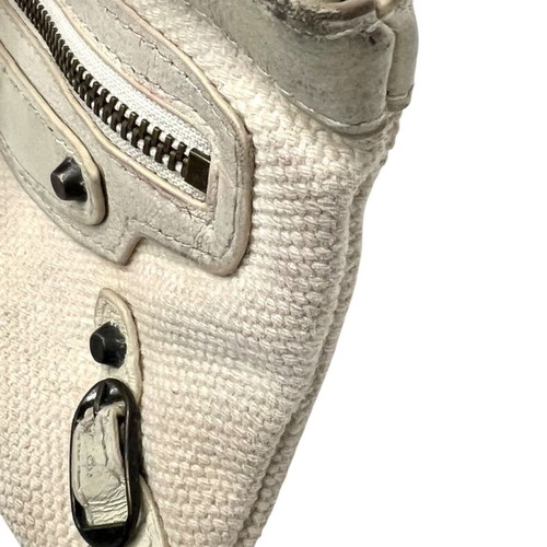 Balenciaga City cloth coin wallet used, beige