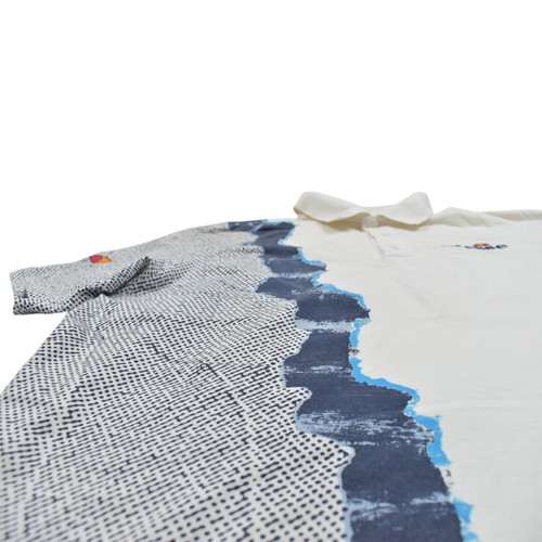 Ellesse Vintage 90s All Over Graphic Polo Tennis Shirt used, size Large