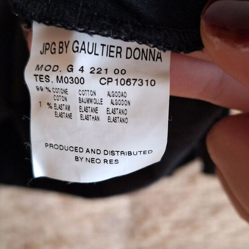 JPG Jean’s by Gaultier T-shirt new, size L 40 12, black