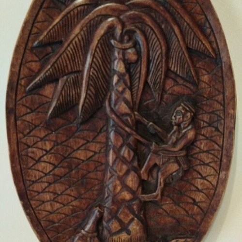 Wooden wall decoration vintage 1960s like new