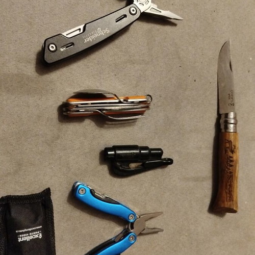 Opinel No8+ EDC set used