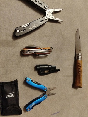 Opinel No8+ EDC set used