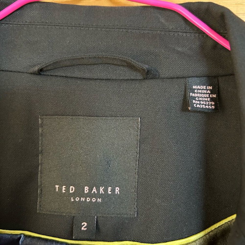 Ted Baker London γυναικείο σακάκι με μόνο κούμπωμα σαν καινούργιο, μαύρο, μέγεθος 2