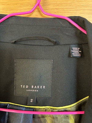 Ted Baker London γυναικείο σακάκι με μόνο κούμπωμα σαν καινούργιο, μαύρο, μέγεθος 2