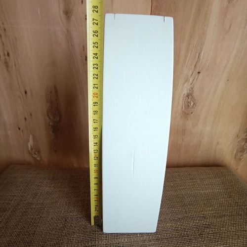 Jewelry display stand like new, leather with white wood for necklaces