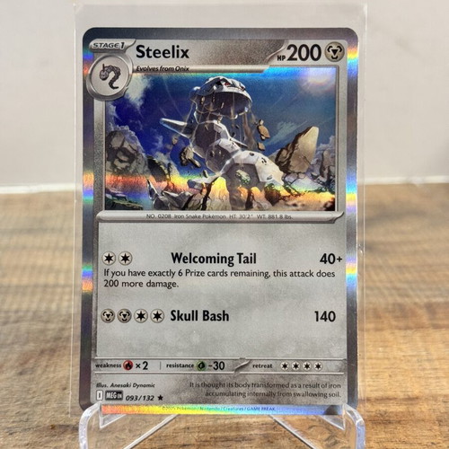 Pokemon Steelix Holo Rare 093/132 Mega Evolution card like new