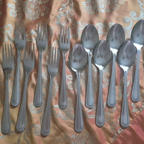 Soup spoons and forks set of 12 pieces, new