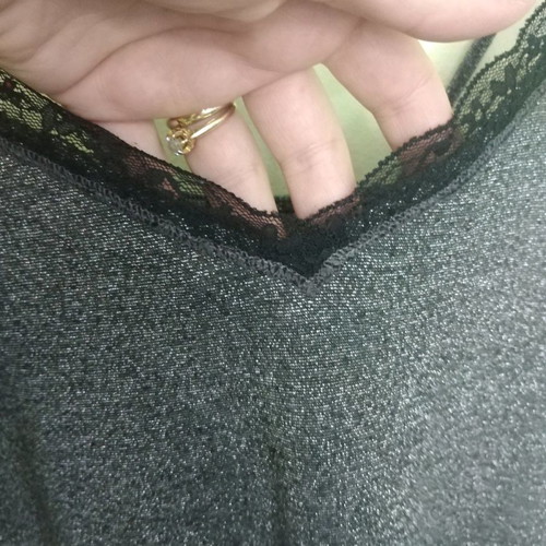 Spaghetti strap top in metallic grey like new size S