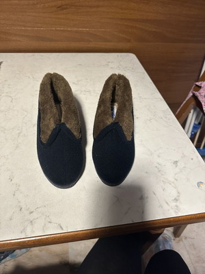 Dicas slippers blue with fur like new, size 37.5