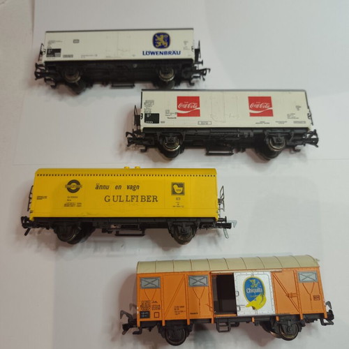 Fleischmann HO commercial train wagons, set of 4