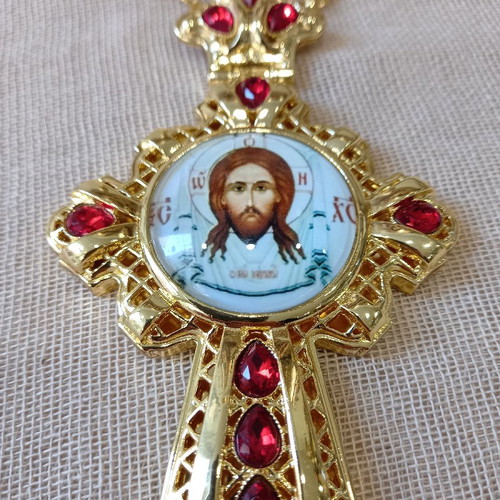 Epistithios Hieratic Cross Agio Mandilio with Chain new