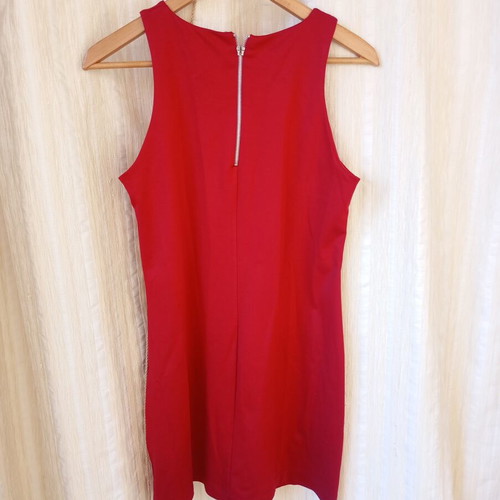 Red dress Pink Woman large, like new, elastic fabric