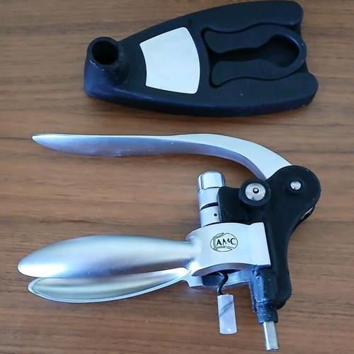 AMC wine corkscrew used, stainless steel