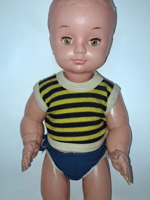 Vintage Panigyriotiki Doll used, 48 cm Greek bebe