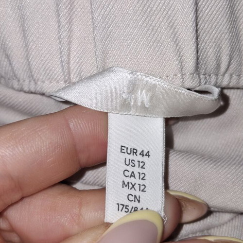 Fabric pants H&M new, white and beige, size XXL