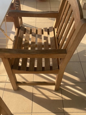 Wooden chairs, set of 3, for veranda or garden