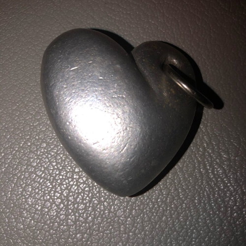 Silver heart keychains like new, set of 2 pieces