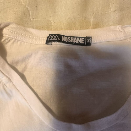 No Shame men's T-shirt size M, like new, white with logo print