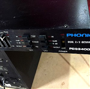 Phonic PEQ3400, Rare Vintage  Dual Equalizer