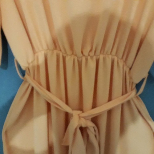 Γυναικείο φόρεμα Plus Size καινούργιο, μακρύ, πορτοκαλί με ζώνη