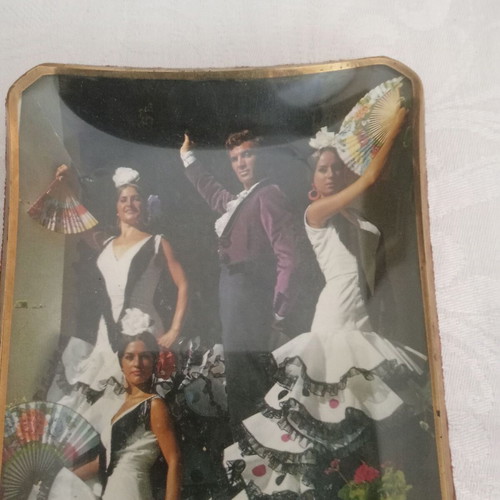 Vintage Flamenco Souvenir Trinket Tray from Malaga, 1970