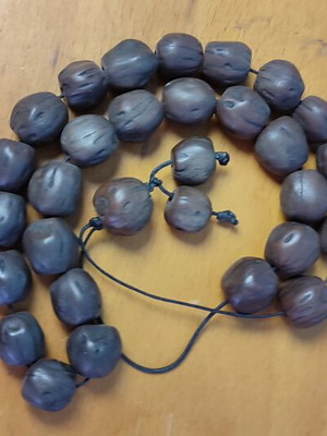 Traditional aromatic komboloi used, 27 nutmeg beads with papa