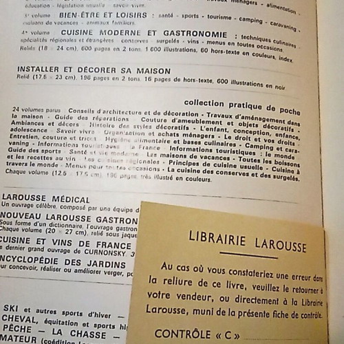 Nouveau Petit Larousse 1970 French concise encyclopedia and dictionary hardcover