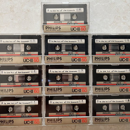 Philips UC*II chrome cassette tapes used, pack of 10