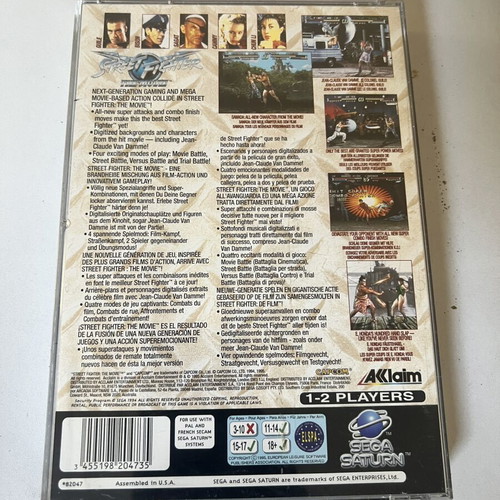 Street Fighter The Movie Sega Saturn game CIB