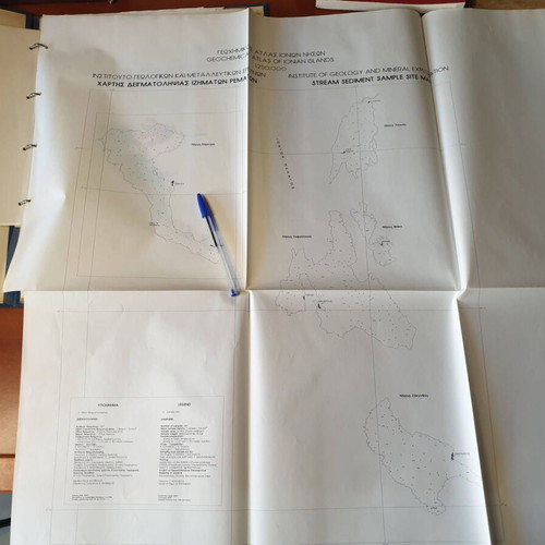 Geochemical Atlas of Ionian Islands used, 12 maps, 45x32 cm