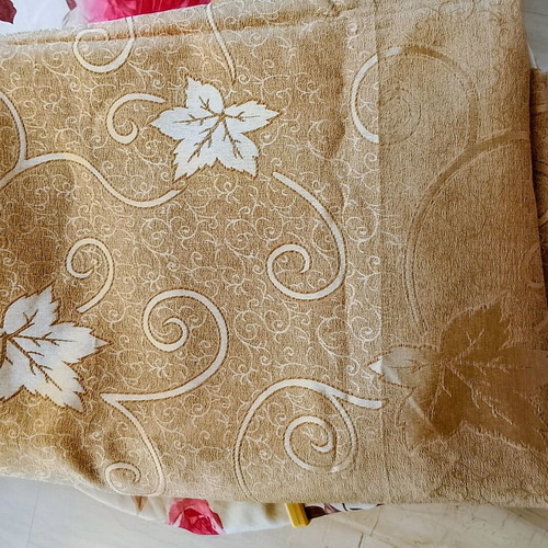 Curtain beige gold satin, 280x270 cm