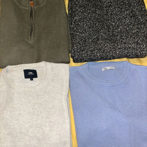 Pack of 4 men's large sweaters like new