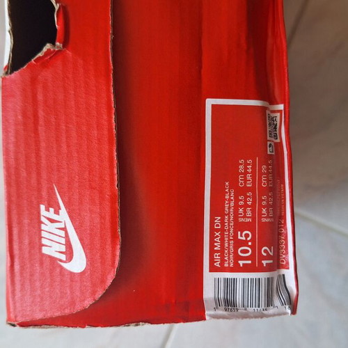 Nike Air Max DN sneakers size 44.5, slightly used, black and white