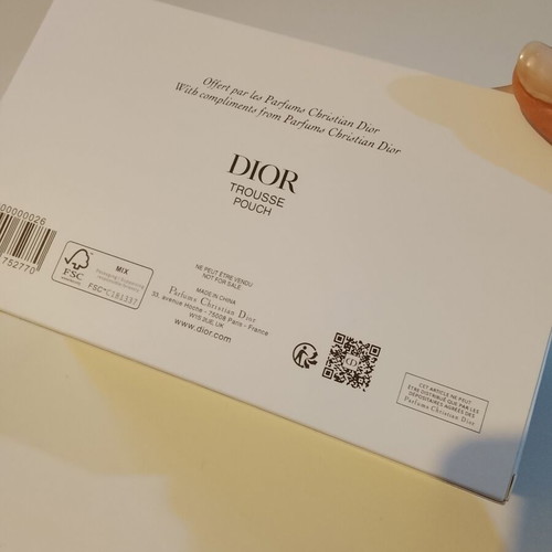 Dior Beauty Black Mesh Monogram Pouch new with box
