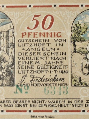 Germany 50 Pfennig 1920 μεταχειρισμένο χαρτονόμισμα