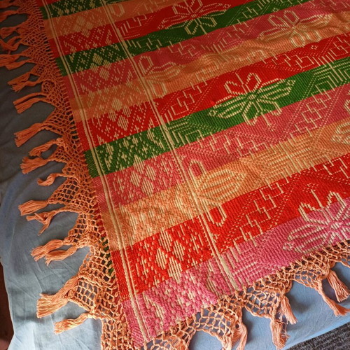 Traditional Handmade Woven Throw Blanket 2.00 x 2.40 New