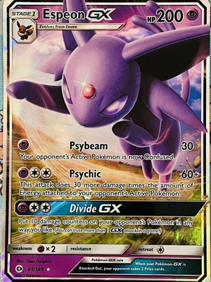 Espeon GX 61/149 new collectible Pokemon card