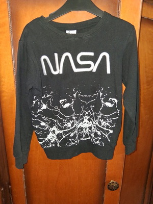 Nasa kids sweatshirt used, black, size 128 cm