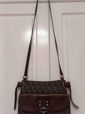 DKNY crossbody bag, beige and brown