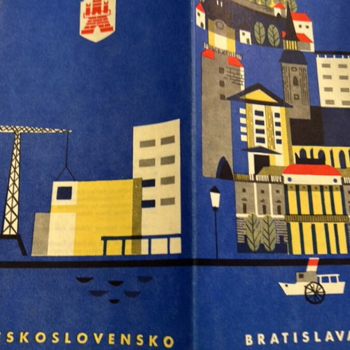 Χάρτης της Bratislava 1964 μεταχειρισμένος, γερμανικά