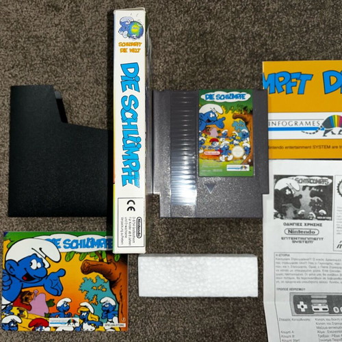 Nintendo NES game The Smurfs used with box and manuals