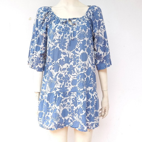 Mini cotton dress with very wide fit