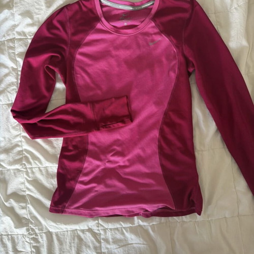 Nike long sleeve shirt, pink, size XS-S