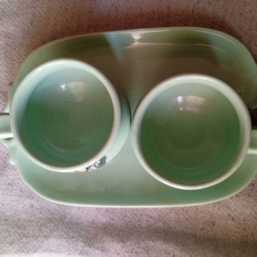 Retro Ikaria Coffee Cup Set porcelain, like new